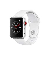 Apple Watch Series 3 42mm Smartwatch (GPS Only, Silver Aluminum Case, White Sport Band) (Renewed)