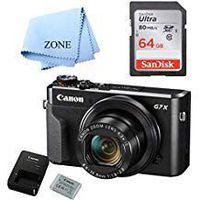 Canon G7X Mark II Digital Camera - Wi-Fi & NFC Enabled (Black) with Free 64GB SDHC Card