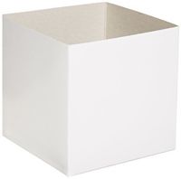 Aviditi Fiberboard Deluxe Gift Box Bottom, 6" L x 6" W x 6" H, White, Case of 50 (DGB666W)