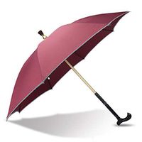 SJY Crutches Umbrella Multifunction Abduct Umbrella Elderly 2-in-1 Cane Umbrella Non-Slip Thicken Umbrella Mountaineering is Durable Crutch Men's and Women Crutches Umbrella,Red