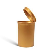 30 Dram Pop Top Bottle Pill Prescription Container Squeeze Open Tubes Doob Rx (150 Count, Gold)