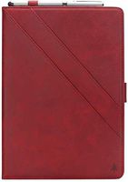 Jennyfly iPad Air 3 Case,Folio Flip PU Leather Case Smart Cover Auto Sleep/Wake Function Build-in Pencil Holder and Card Slots Stand Feature for 2019 iPad Air 3 10.5 inch - Red