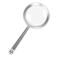 BLRYP Magnifier 20X Hand-held Magnifier Glass Ultra-Clear Optical Lens,High-Powered Child Observation Magnifying Lens,Old Man Reading, Appreciation,Student with Magnifying Mirror (Color : Silver)