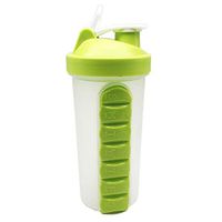 LUCKFY 7 Day Medication Organiser Kettle Kit Pill Box Organiser Weekly Pill Organizer Unique Kettle Design is More Convenient (600ML),Green