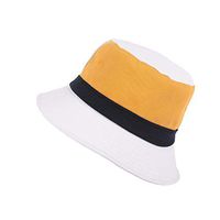 Meidexian888 Patchwork Cap,Mens Womens Checked Bucket Hat Festival Fishing Outdoor Summer Patchwork Cap (Yellow)