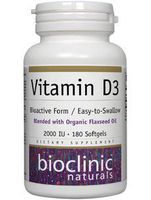 Bioclinic Naturals - Vitamin D3 2000 IU 180 Softgels