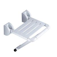 ZHAO XIN Stylish Folding Shower Chair Attachment-Durable Foldable Luxury Bath Seats-with Wall Mounted Chrome Brackets (Color : White)