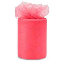Coral Tulle Wedding Reception Decor - 6" x 100 Yards, Fabric Netting Ribbon, Valentine's Day, Easter, Christmas, Wreath, Garland, Swag, Veil, Streamers, Gift Wrapping, Bows