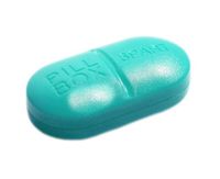 Creative 6 Compartment Pill Shape Pill Box-Blue