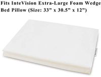 InteVision 400 Thread Count, 100% Egyptian Cotton Pillowcase. Designed to Fit The InteVision Extra-Large Foam Wedge Bed Pillow (33" x 30.5" x 12")