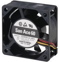 SANYO DENKI - SANACE FANS 109R0612M402 AXIAL FAN, 60MM, 12VDC, 60mA