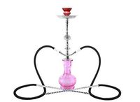 Hookah 20" Pink 2 hose shisha nargila bar narguile nargile glass water Vase Sale