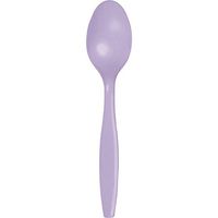 Club Pack of 288 Luscious Lavander Premium Heavy-Duty Plastic Party Spoons