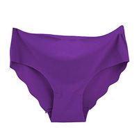 Theoylos Womens Underwear Seamless Bikini Panties Silky Comfy Ice Silk Briefs Ladies Elastic Ultra-Thin Sports Panties Purple