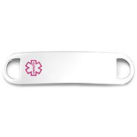 StickyJ USA Stainless Medical Alert Bracelet Tag 2 Inch with Free Engraving