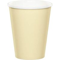 Club Pack of 240 Ivory Disposable Paper Hot and Cold Party Tumbler Cups 9 oz.