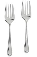 SET OF TWO (2) - Elegant Regency Line Tabletop Flatware Serving Meat Fork, Serving Utensil, Buffet Banquet Serving Forks, 18/8 Gauge Mirror-Polished Stainless Steel