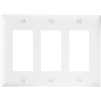 PASS & SEYMOUR TP263WCC12 WHT 3G Nyl Wall Plate, White