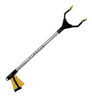 PikStik Pro P261, Aluminum Reacher, Wide 5.5” Jaw, 360° Rotating Jaw, Durable and Rust-Proof, Unique Handle and Trigger, 1 Year Warranty, 26", Yellow