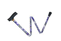 Essential Medical Supply Spring Garden Collection Folding Wood Derby Handle Cane, Wildflower