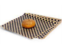 Dry Waxed Deli Paper Sheets - Paper Liners for Plasic Food Basket (100, Black and Brown Chekered)