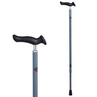 Carex Health Brands Comfort Walking Cane with an Ergonomic Extra Comfortable Grip, Light Gray