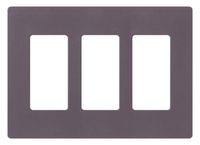 Lutron SC-3-PL Claro Three-gang Wallplate Plum