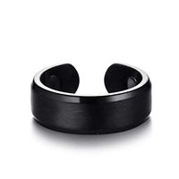 Duan Magnetic Therapy Ring，Elegant Titanium Magnetic Therapy Ring Pain Relief for Arthritis and Carpal Tunnel (Black)
