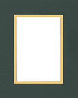 20x24 Double Acid Free White Core Picture Mats Cut for 16x20 Pictures in Pine Green and Yellow