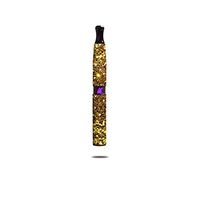 MightySkins Carbon Fiber Skin for Kandypens Vape Pen - Gold Dazzle | Fits All of These Kandypens Models - Gravity, Draco, Elite, Ice Cream Man, Galaxy, Donuts