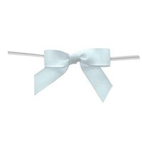 Grosgrain Gift Bows with Wire Ties 2 1/2" x 1 3/4" (W x H) White Pack of 100