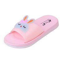 Women's Slippers Cute Girl Rabbit Sandals Bath Slippers Non-Slip Slippers Soft Soft Bottom House Shoes Pink