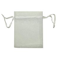 MELUOGE 100pcs 6X9 Inches Organza Drawstring Jewelry Pouches Bags Party Wedding Favor Gift Bags Candy Bags (Creamy White)