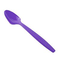 JAM PAPER Big Party Pack of Premium Plastic Spoons - Purple - 100 Disposable Spoons/Box