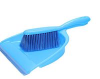 Premium Dustpan & Brush Set with Ergonomic Brush Design (Green)