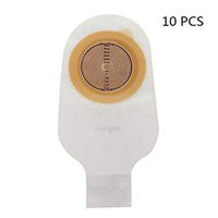 QWERT Co. Wang One-Piece Drainable Bag Transparent Ostomy Pouch Cut-to-Fit 10-70MM Ileostomy Care Reusable,10 PCS