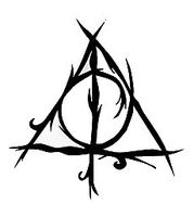 Deathly Hallows Harry Potter Black Decal Vinyl Sticker|Cars Trucks Vans Walls Laptop| Black |5.5 x 5.5 in|LLI525