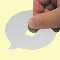 Silver Scratch Off Labels - Dialog Box - Die Cut - Circle Scratch-Off Stickers Self Peel & Stick DIY Labels (1.5" X1.1",500PCS)