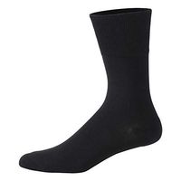 Facool Diabetic Socks for Men Women, Cotton Cushion Socks with Non-Binding, Seamless Toe 1 Pairs Black Large