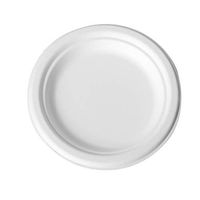 E.F.tableware 100% Compostable, Disposable 7-Inch Plate 125-Pack, Eco-Friendly Made of Sugar Cane Fibers