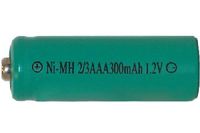 8 x 2/3 AAA NiMH Button Top Batteries (300 mAh)