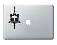 Night's Watch Game of Thrones Printed Clear Vinyl Decal Sticker Compatible with Apple MacBook Pro Air 11" 12" 13" 15" All Years Laptop Trackpad Keyboard (11", 12" MacBook)