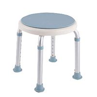 360° Rotating Shower Stool Anti-Skid Shower Chair Height Adjustable (Color : Blue)