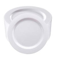 IOOOOO 50 Pieces White Plastic Dessert Plates, 7.5 inch Disposable Salad Plates, Premium Appetizer Plates for Party, Wedding