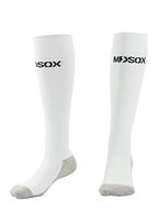 Graduated Compression Socks for Men & Women MDSOX 20-30 mmHg (White, M) Best Stockings for Nurses, Travel, Running, Maternity Pregnancy, Varicose Veins, Medical, Blood Circulation, Leg Recovery