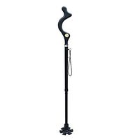 Elderly and Disabled Crutches- Aluminum Cane Folding Tumbler Cane Telescopic Trekking Pole Multi-Function Old Walking Stick (Color : Black, Size : 101cm)