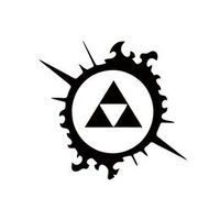 Legend of Zelda - Triforce Splash - Vinyl 5" (Color: BLACK) decal laptop tablet skateboard car windows stickers