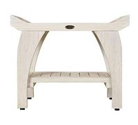 CoastalVogue Tranquility Shower Bench, 24", Driftwood