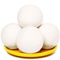Wool Dryer Balls 4-Pack XL Laundry Dryer Balls Reusable Natural Fabric Softener Handmade Dryer Balls 100% New Zealand Wool Organic Dryer Balls for 1000+ Loads Reduce Wrinkles & Shorten Drying Time