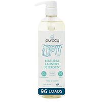 Puracy Natural Liquid Laundry Detergent, Hypoallergenic, Enzyme-Based, Free & Clear, 24 Ounce (96 Loads)